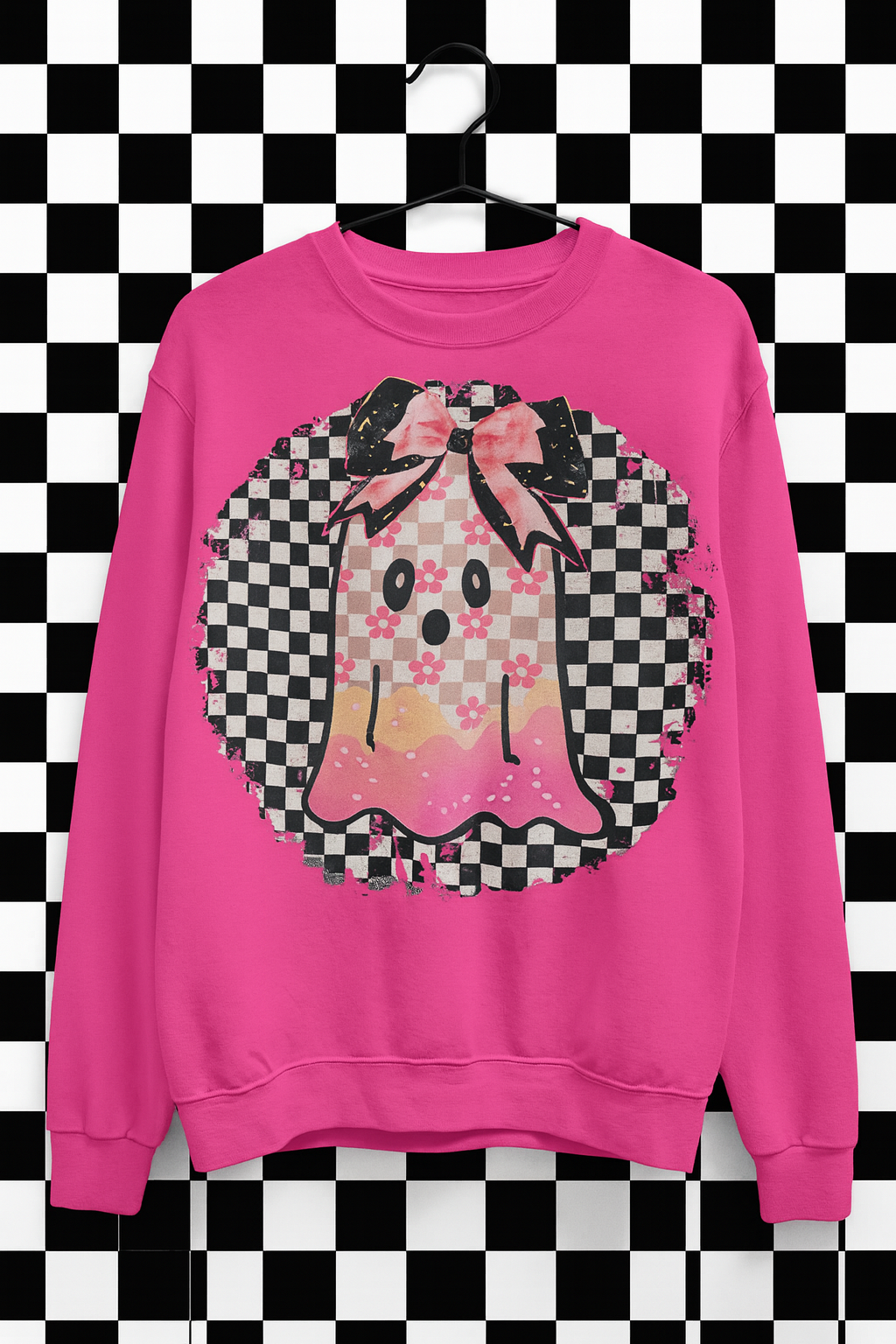 Ghosty Flower Checkered