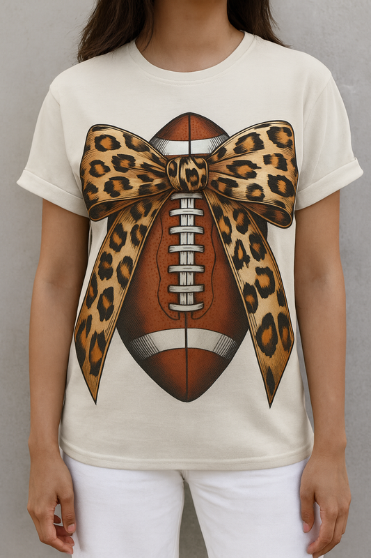 Football Leopard Bow