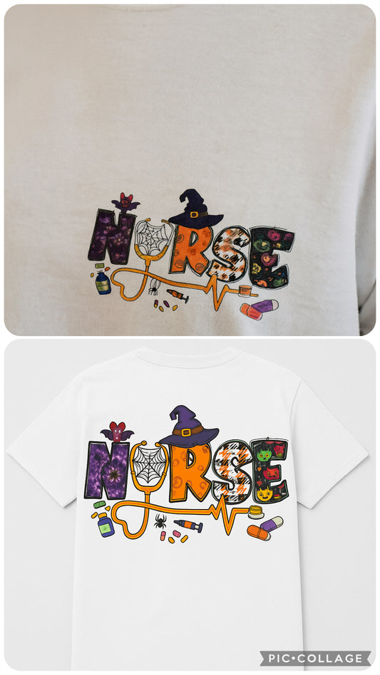 Halloween NURSE Pocket & Back